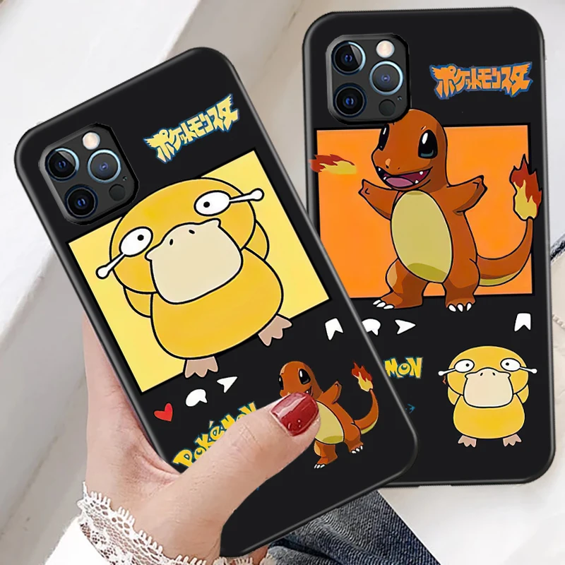 pokémon japanese anime phone case for funda iphone 13 12 11 pro max mini x xr xs max 6 6s 7 8 plus funda celular liquid silicon free global shipp