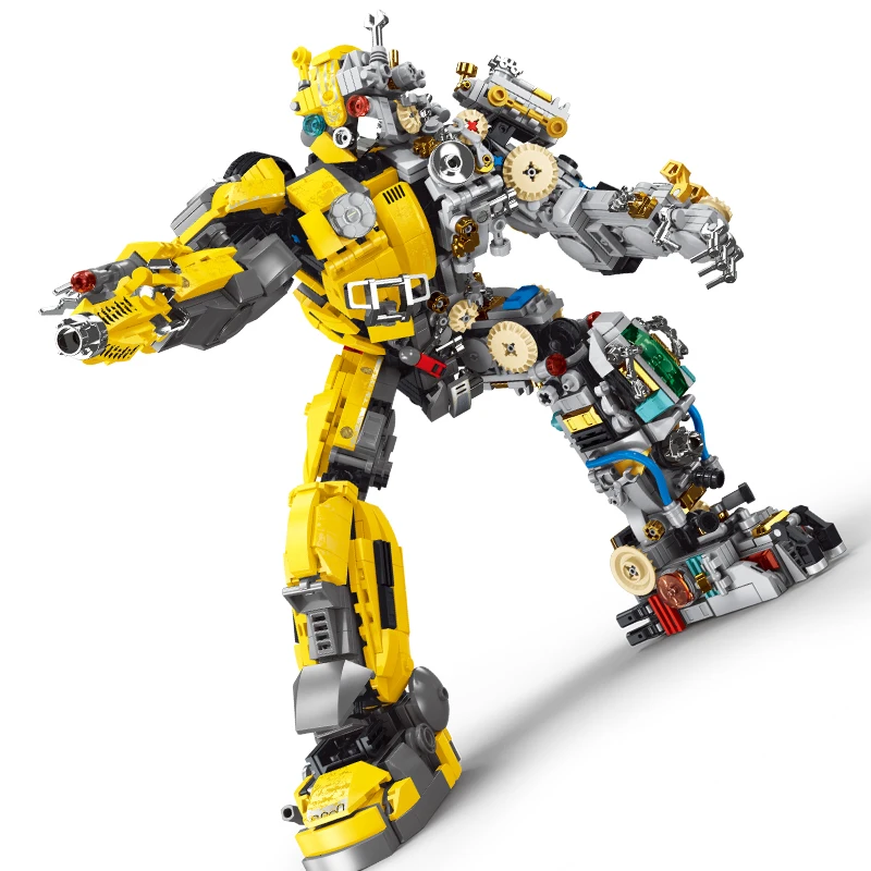 

New 1500+Pcs Transform Super Robot Building Blocks Mecha Machine Mech Bricks Toys Model Gifts for Boys Kids Technical Bumblebee