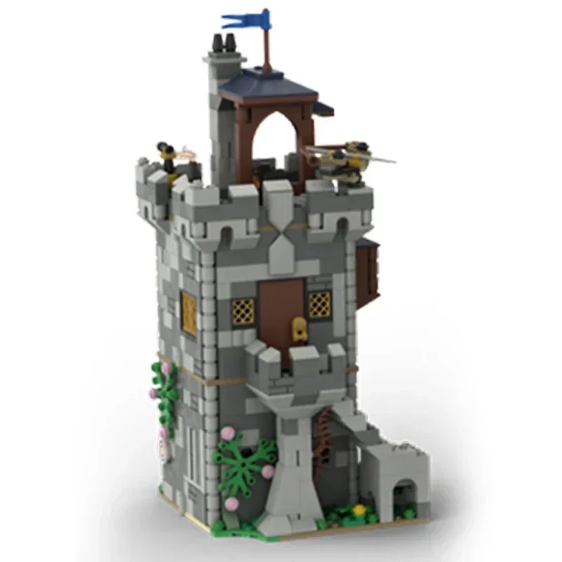 Фото Технические Moc Bricks, модель крепости, альтернативная часовая башня, модульные строительные блоки, подарки, игрушки для детей, наборы «сделай сам», сборка №1