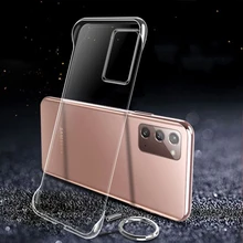 Slim Frameless Clear Phone Case For Samsung Galaxy S22 S21 S20 FE S10 S9 Note 20 Ultra 10 Plus Cover Ultra Thin PC Hard Case