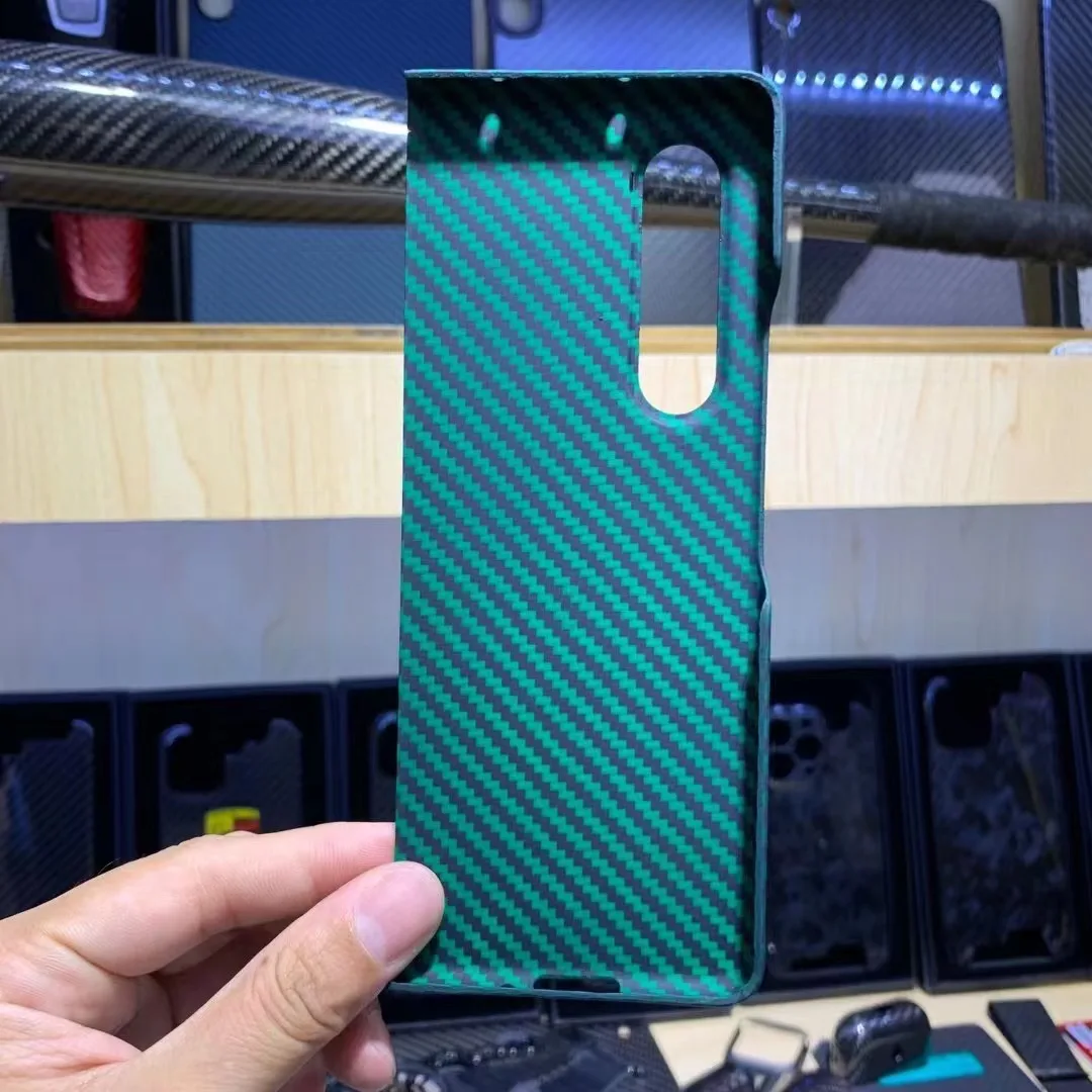 Ceny Etui Na Telefon Z Włókna Węglowego Ytf-carbon Do Samsung Galaxy Z Fold 4 5G Etui Ultra Cienkie Kolorowe Włókno Aramidowe Anti-drop Z Krotnie 3 Okładka