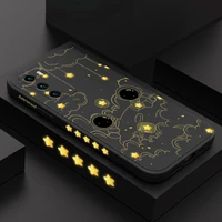 nebula astronaut phone case for huawei p40 p50 p30 p20 pro lite nova 5t y7a mate 40 30 20 pro lite liquid silicone cover