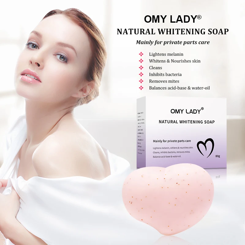 80g OMY LADY Rapid Skin Bleaching Cream Soap Armpits Underarm /Groin Whitening Peach Scented Feminine Intimate Wash Body Scrub