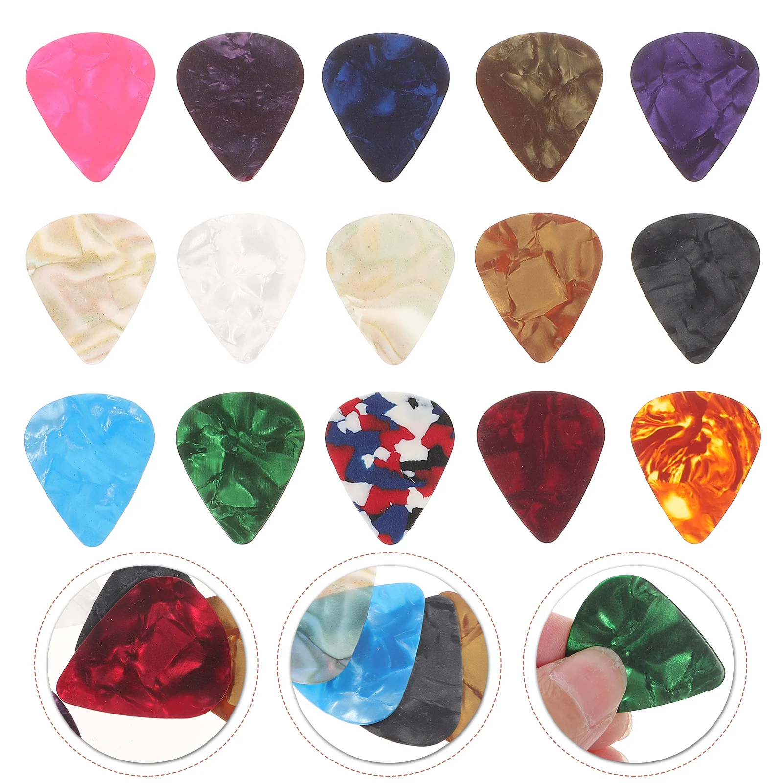 

Guitar Picks Finger Pick Bass Banjo Thumb Plectrum Acoustic Ukulele Guzheng Celluloid Parts Personalized Protector Classical