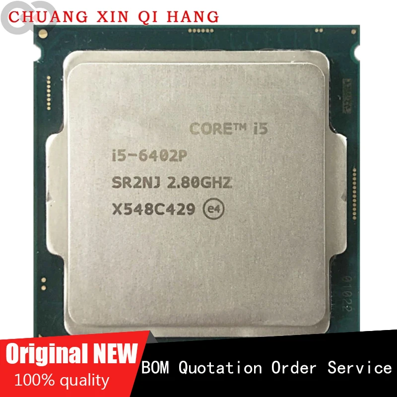 Используется для I5 6402P Φ 2,8 ГГц с четырехъядерным, четырехпоточным ЦПУ процессором 6M 65W LGA 1151 оригинал