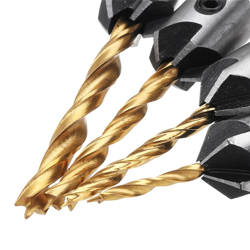 

HSS Flute Countersink Drill Bit Set Screw Woodworking Chamfer Tool for Wood Metal Aluminium Plastic Counter Sink Drill