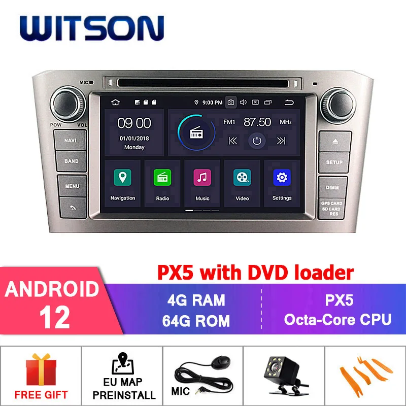 WITSON Android радио Octa-core автомобильный DVD-плеер для Toyota Avensis 2002 - 2008 T250 2 II беспроводной