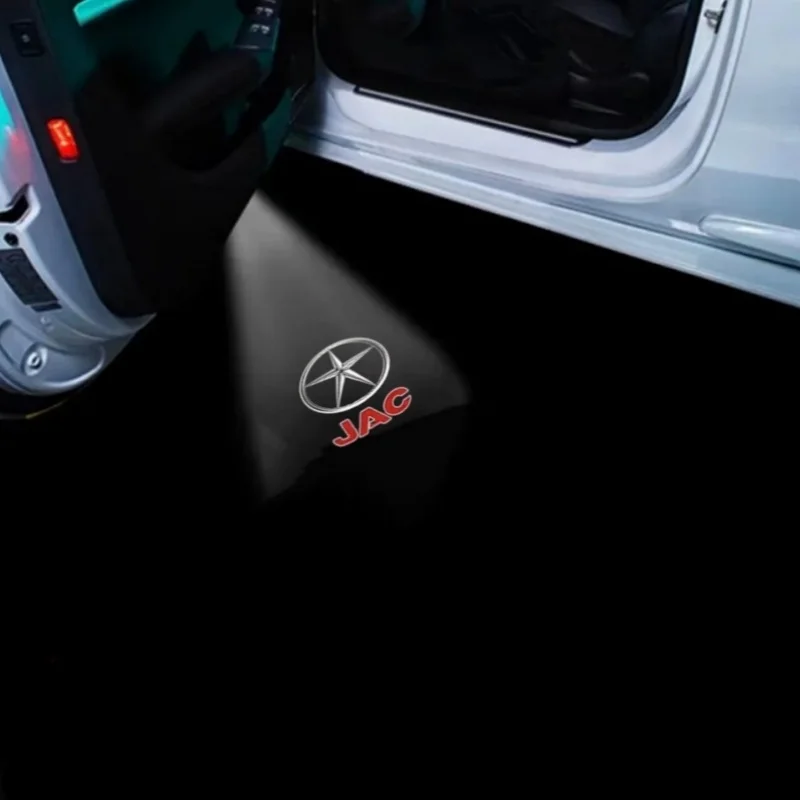 

2 шт. светодиодные приветственные огни для дверей автомобиля, теневой проектор, лампа для атмосферного освещения, аксессуары для Jac S3 S5 A30 A13 T6 T8 M4 m2