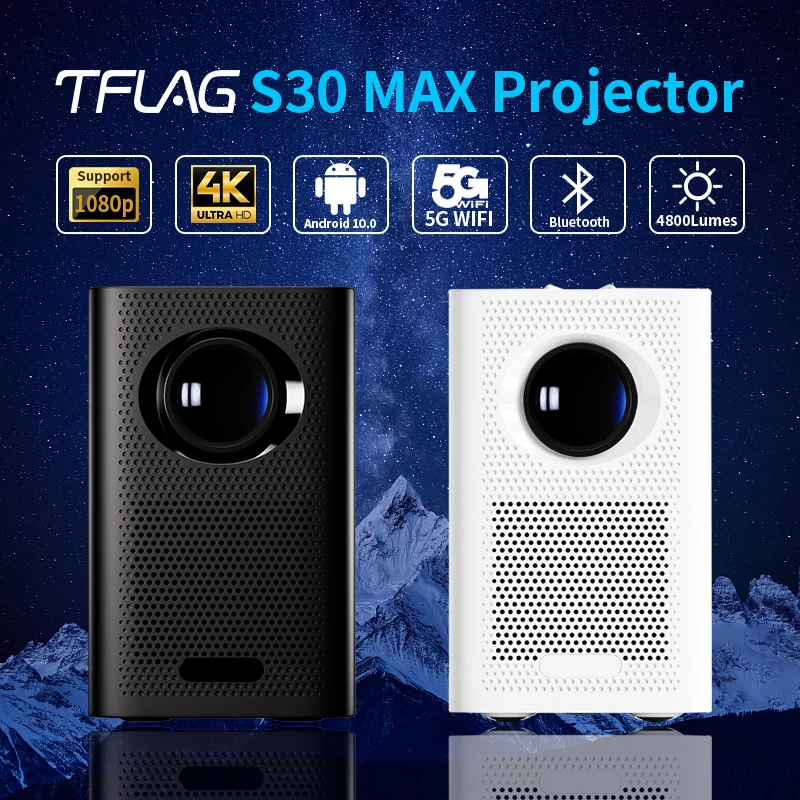 

TFlag S30 MAX Projector Mini 4K LED 5G BT WIFI Support Full HD 1080P Keystone Correction Portable Projector for Home Cinema