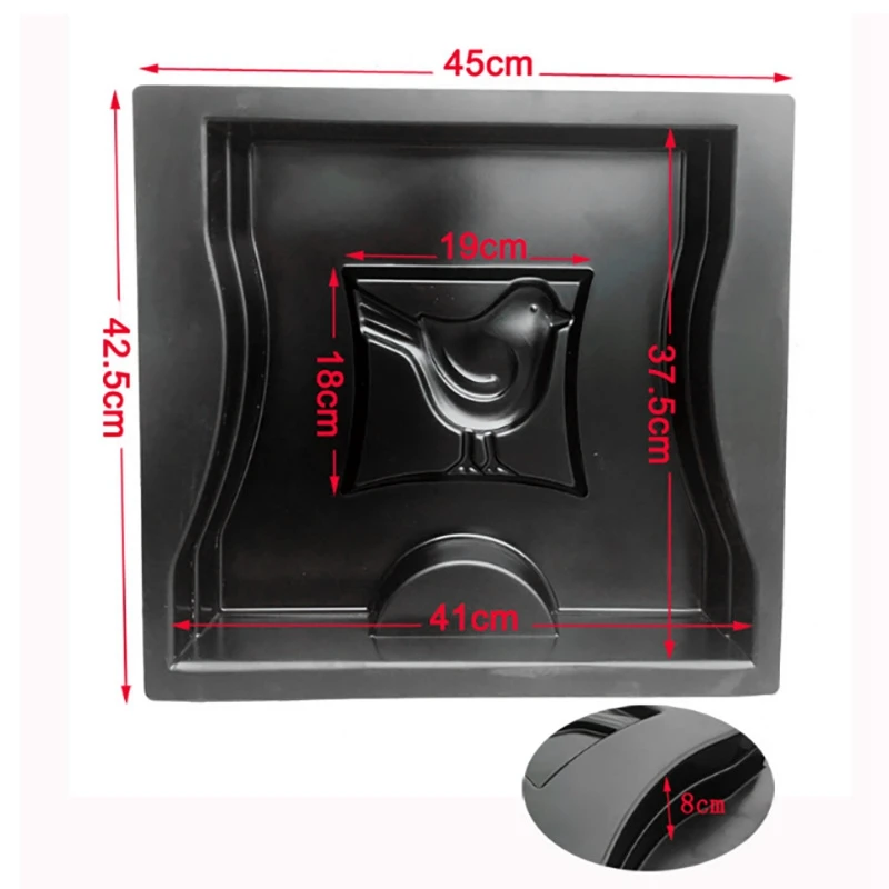 1Pcs Villa Garden Simulation Stone Bird Chair Bench Leg Mold Cement Concrete Mould Plastic Paving