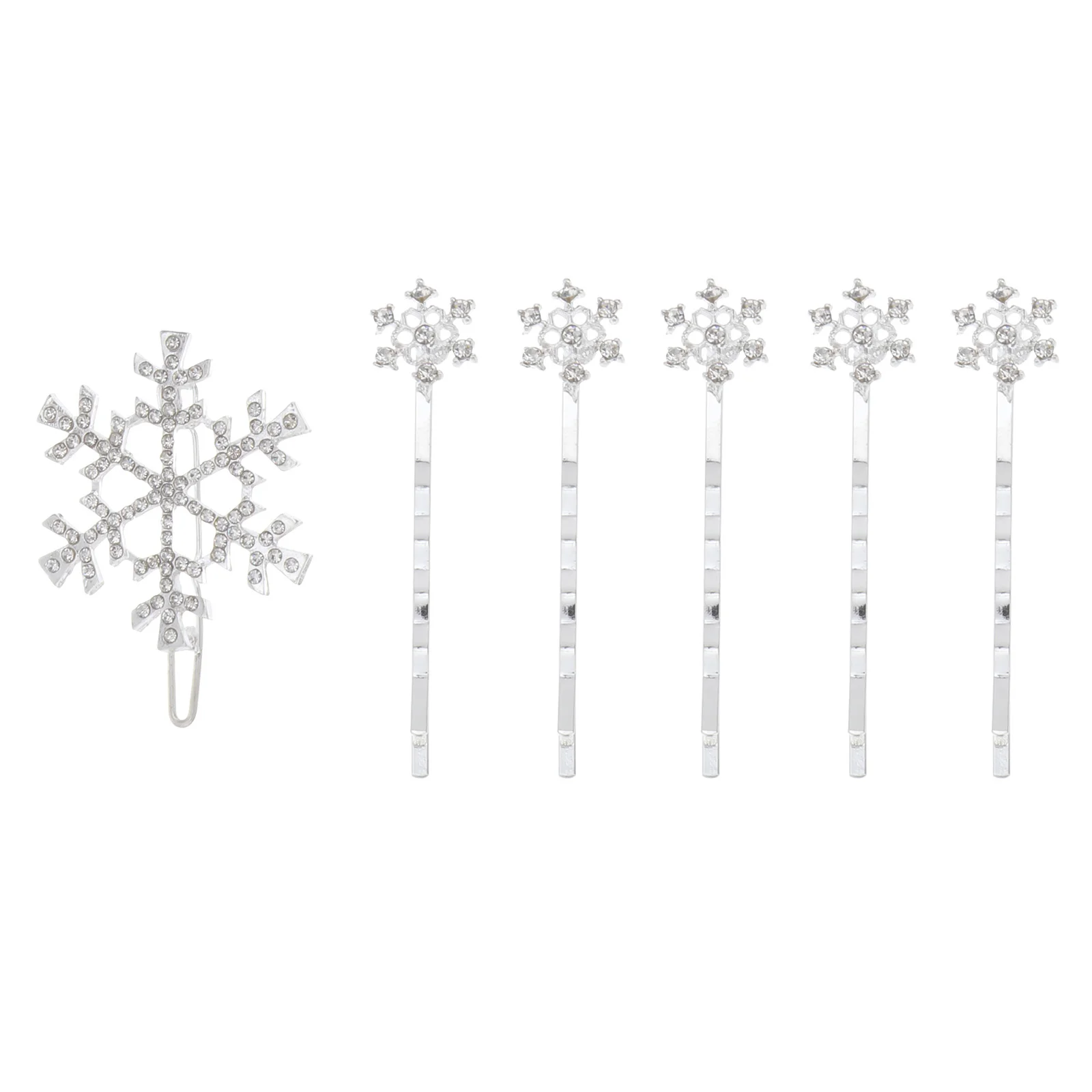 

12 шт. Рождественские снежинки для волос, блестящий зимний головной убор, заколка-невидимка, свадебные аксессуары