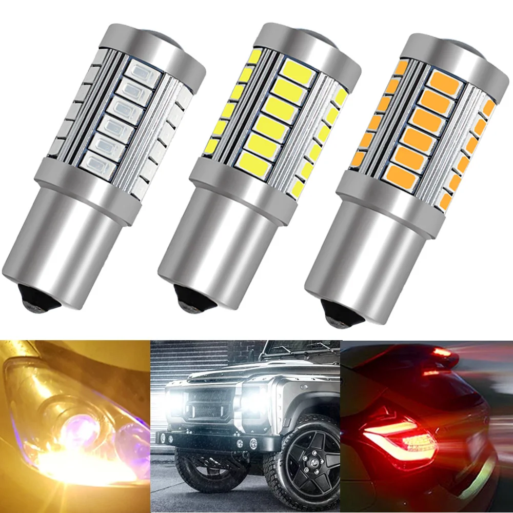 

Universal Car Leds 1157 BAY15D 33SMD 5630 LED Car Brake Light Tail Lamps Turn Signal Auto Rear Reverse Bulb Daytime Running Lamp