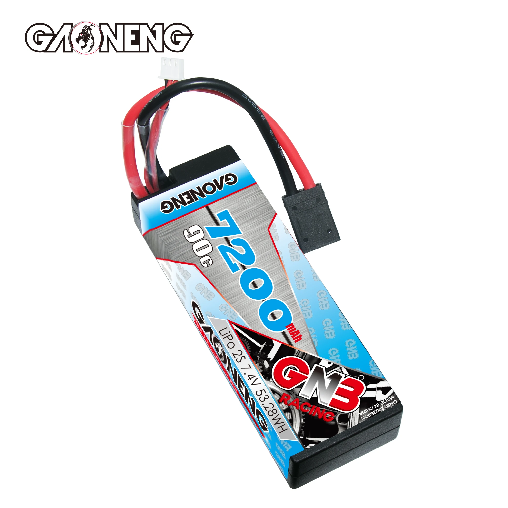 Gaoneng GNB 2S 7.4V 7200mAh 90C Hardcase Lipo TRX