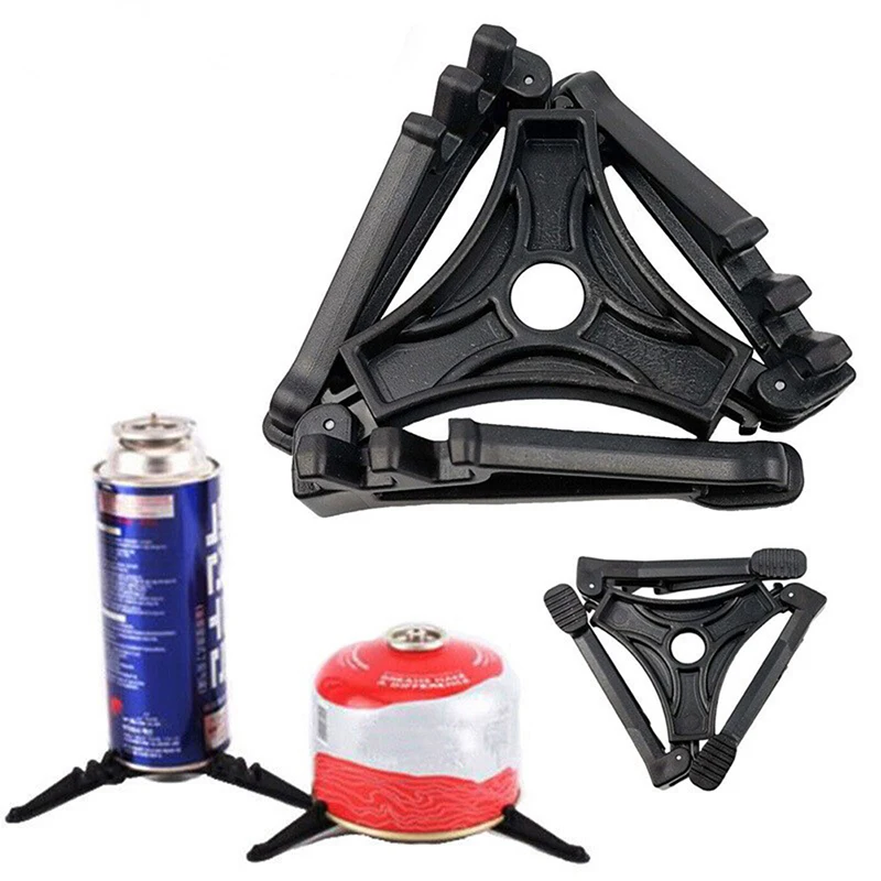 

Outdoor camping gas cylinder tank foldable tank tripod bracket anti-dump base bottle holder