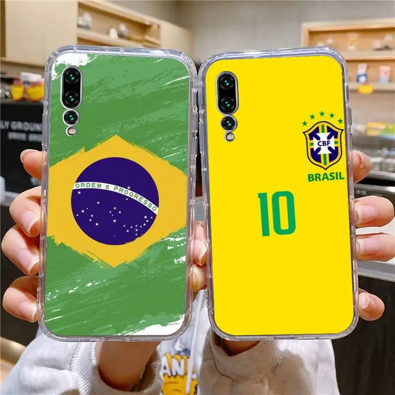 

Brazil Flag Phone Case For Xiaomi 11 Redmi Note 11pro5G 8T 9A 9S 12S K30 10T Pro Ultra K40pro Transparent Case