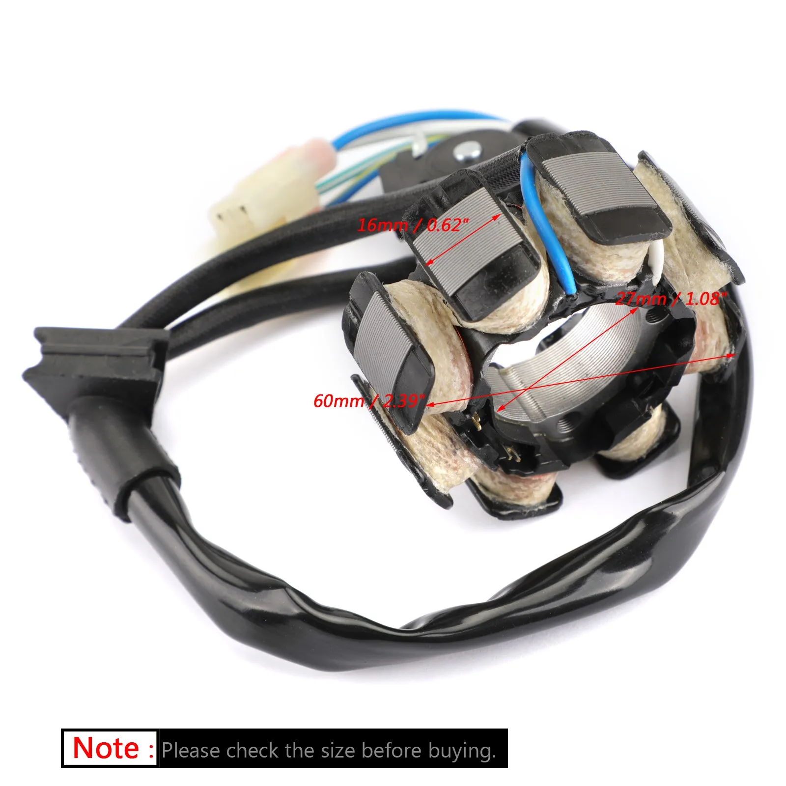 Фото Катушка статора генератора Topteng, 8-полюсная для Honda CRF250R 04-09 CRF 250 R 31120-KRN-670 №2