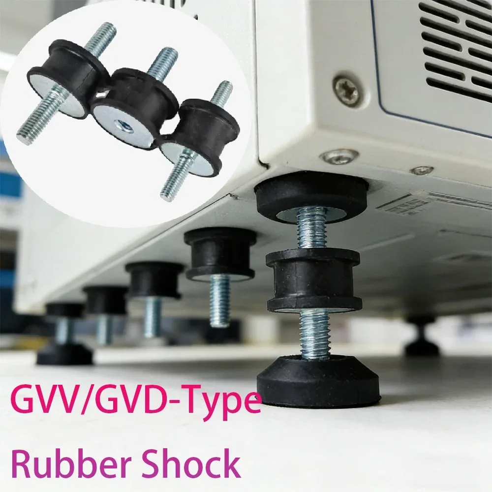 Фото Амортизатор вибрации GVV GVD из резины с двойной резьбой M6 M8 для двигателя, вентилятора, насоса, компрессора, антивибрационная изоляция №2