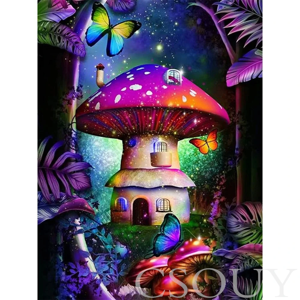 

Кристальная полноразмерная алмазная живопись AB Diy, животные, цветная вышивка в виде грибов, мозаика, домашний декор, вышивка, картины
