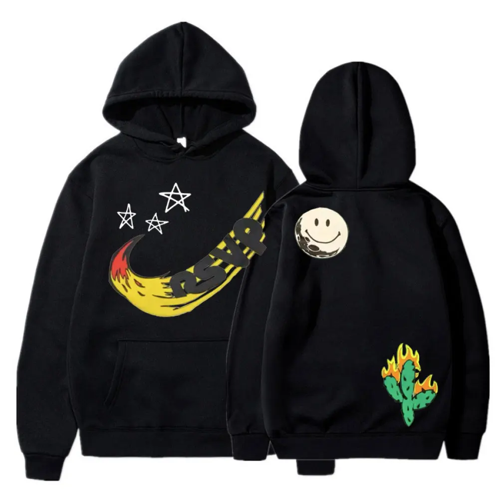 

New Cactus Jack Hoodie Novelty Men Women Travis Scott Hip Hop Style Fashion Casual Hooded Sweatshirt Sportswear