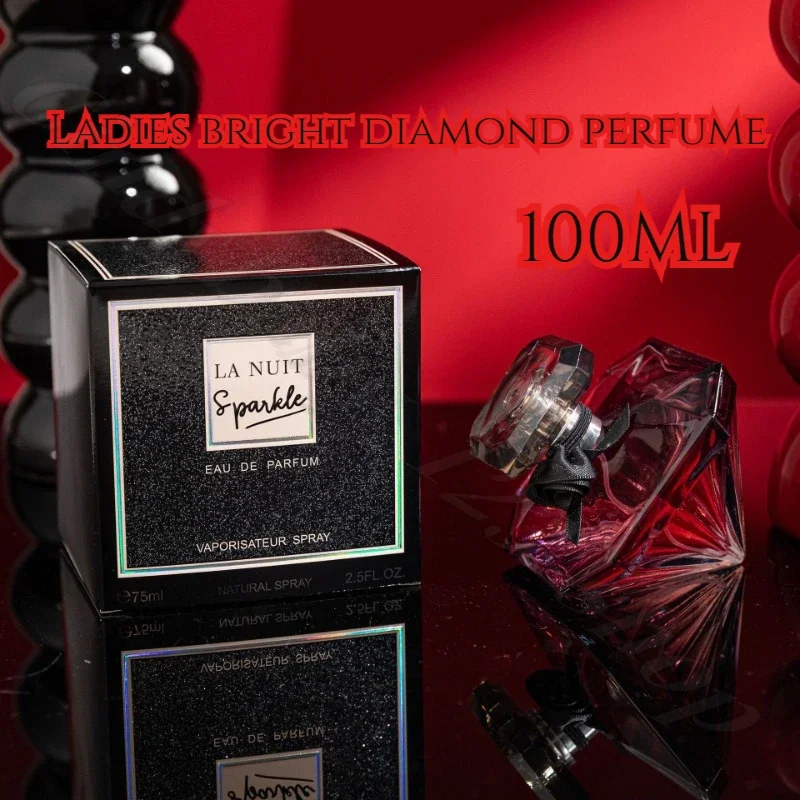 Женская туалетная вода с блестящим бриллиантом и цветочным ароматом 100 мл