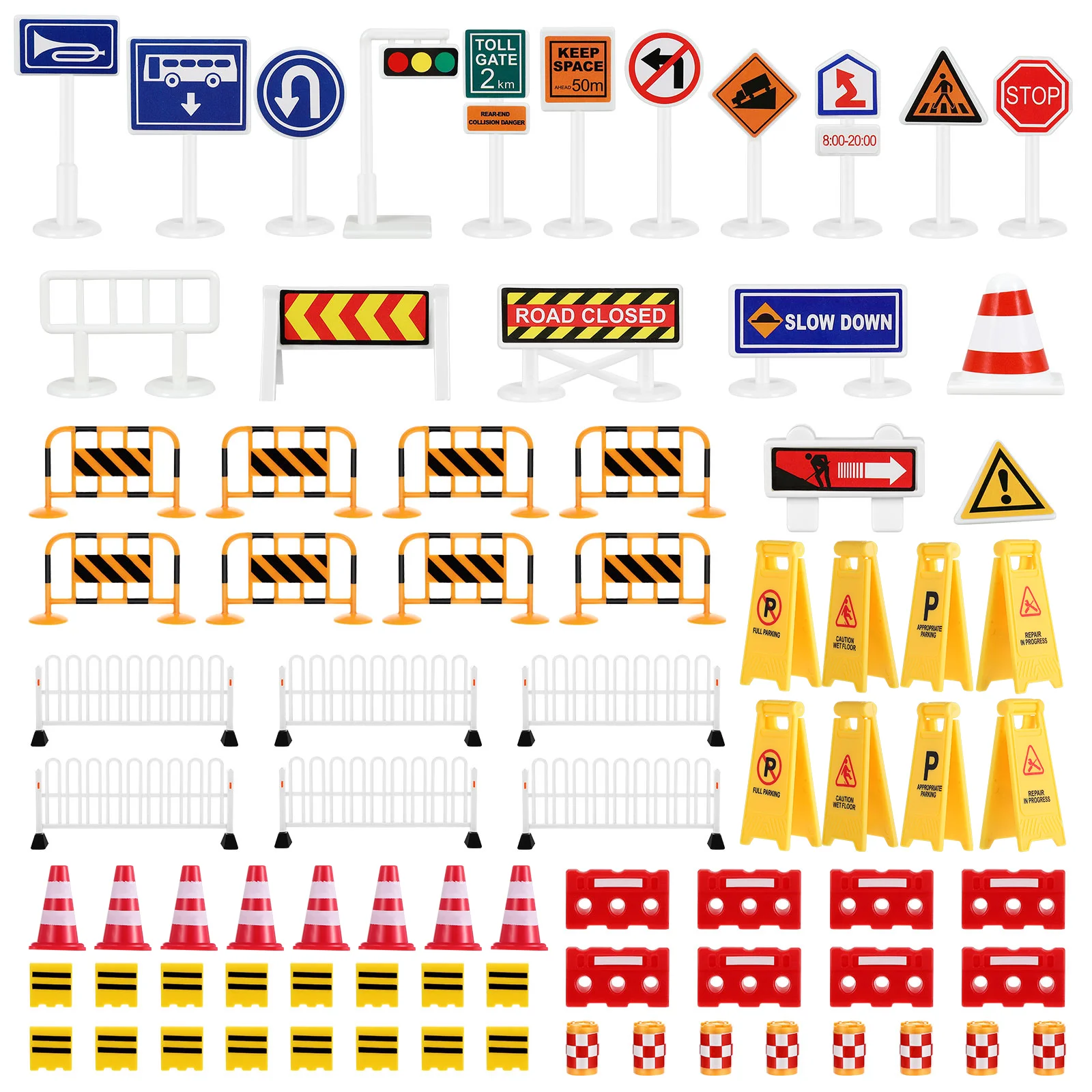 

Barricade Sign Toys Traffic Light Models Electric Car Kids Truck Signs Props Road