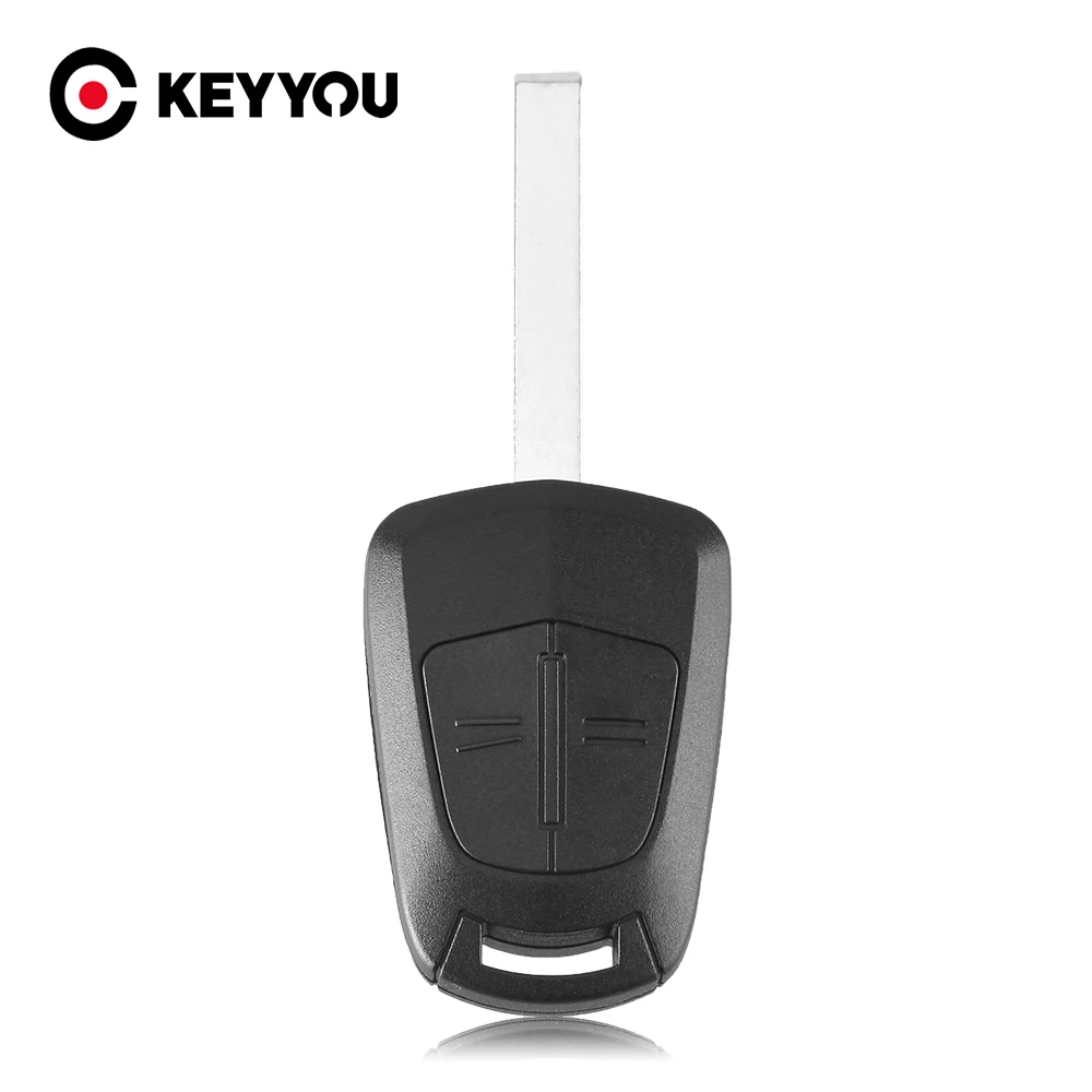 

KEYYOU Replacement Remote Car Key Case Shell Fob for Vauxhall Opel Corsa Agila Meriva Uncut Blade 2 Button Blank Key Fob Cover
