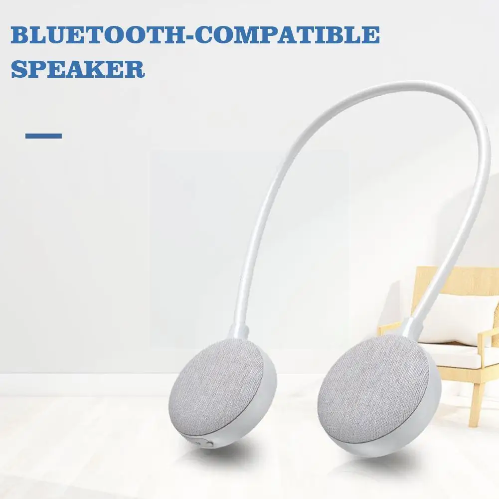 Portable Neck Bluetooth-compatible Speaker Wireless Bass Surround Stereo Support Sd-card With Microphone Outdoor Audio For R6h5