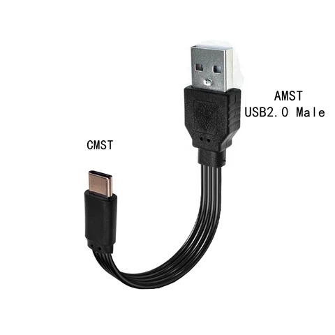 USB-C Typ C Männlich Links리 Uganda UP Down Abgewinkelt 90 °   zu USB 2,0 Männlichen Daten Kabel USB Typ-c Flache Kabel 0,1 м/0,2 м