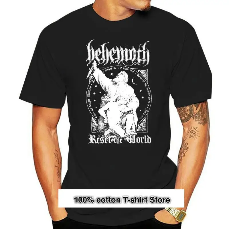 

Camiseta Behemoth para hombre, reinicio, negra