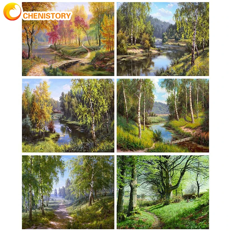 

CHENISTORY Painting By Numbers Kids Landscape Adults Diy Crafts Pictures Of Coloring By Numbers Kit Gift For Home Decor Wall Art