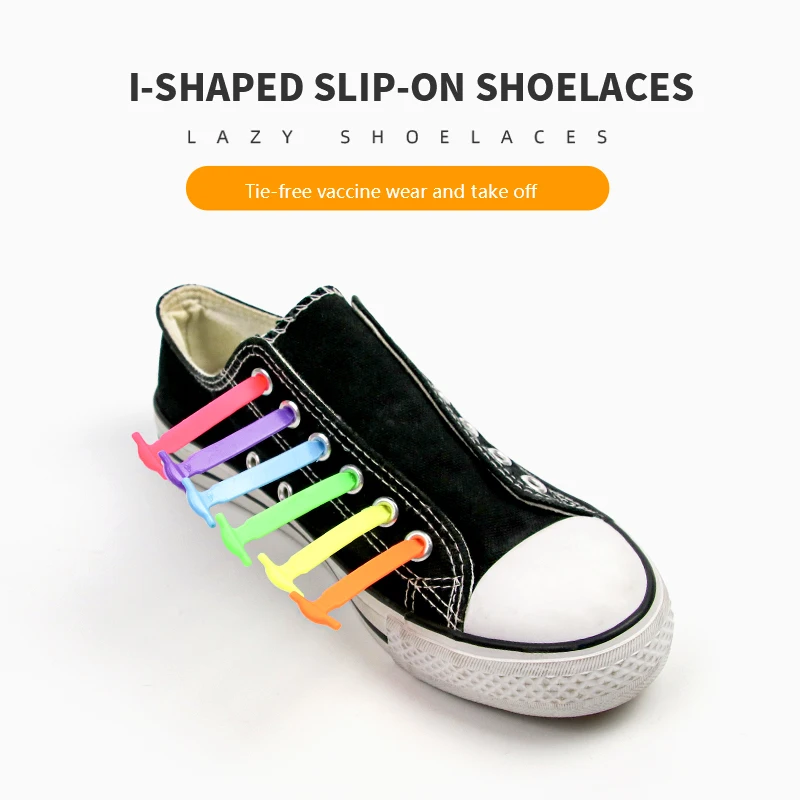 

New 16 Pieces/Set Elastic Silicone Elastic Laces Creative Lace-Up Lace-Up Lace-Up Kids Adult Sneakers Fast Lace Fashion Shoelace