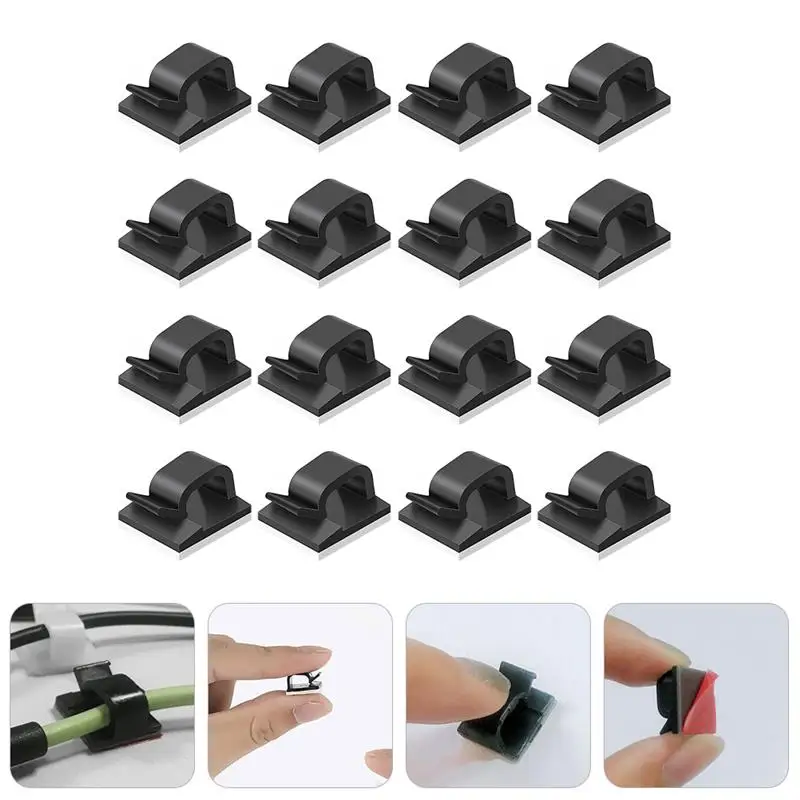 

50Pcs Mini Outdoor Cable Clips Light Clips Decoration Clips Self Adhesive Hook