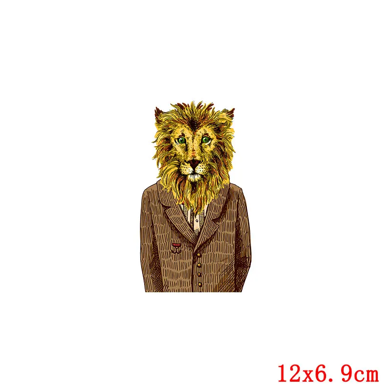 Термонаклейки на одежду с принтом животных тигр/лошадь/Жираф |