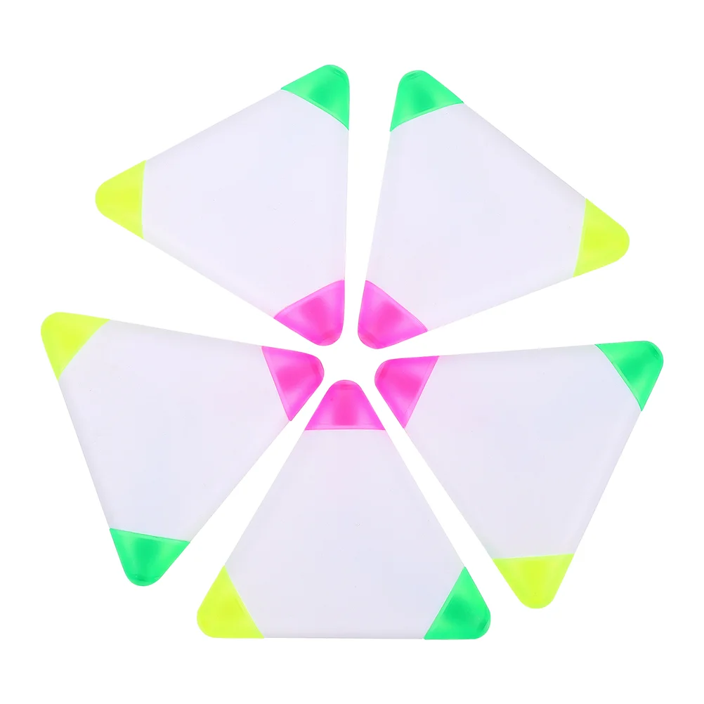

6pcs triangle highlighter watercolor highlighter pens fluorescent marker pen writing coloring pens for highlighting note