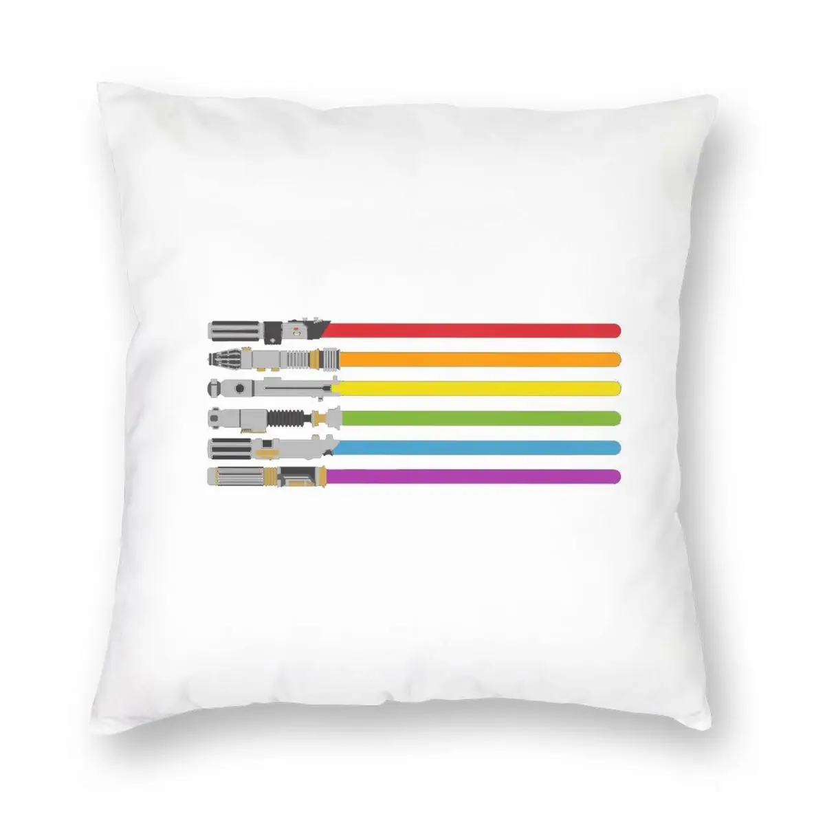 

Rainbow Light Square Pillowcase Polyester Linen Velvet Creative Zip Decor Home Cushion Case 45x45