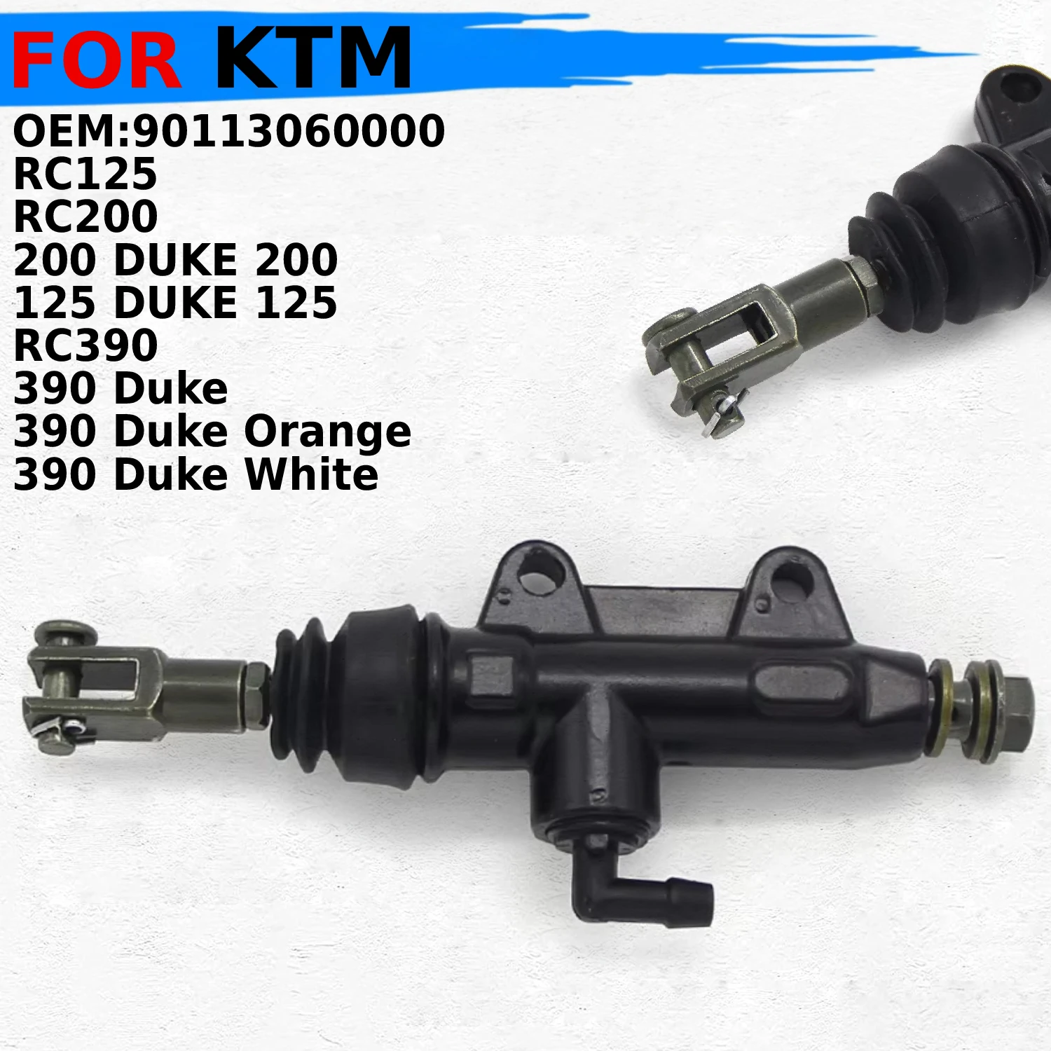 

Главный тормозной цилиндр заднего мотоцикла для KTM RC125 RC200 RC390 390 200 125, DUKE, оранжевый, белый 90113060000 34217666157