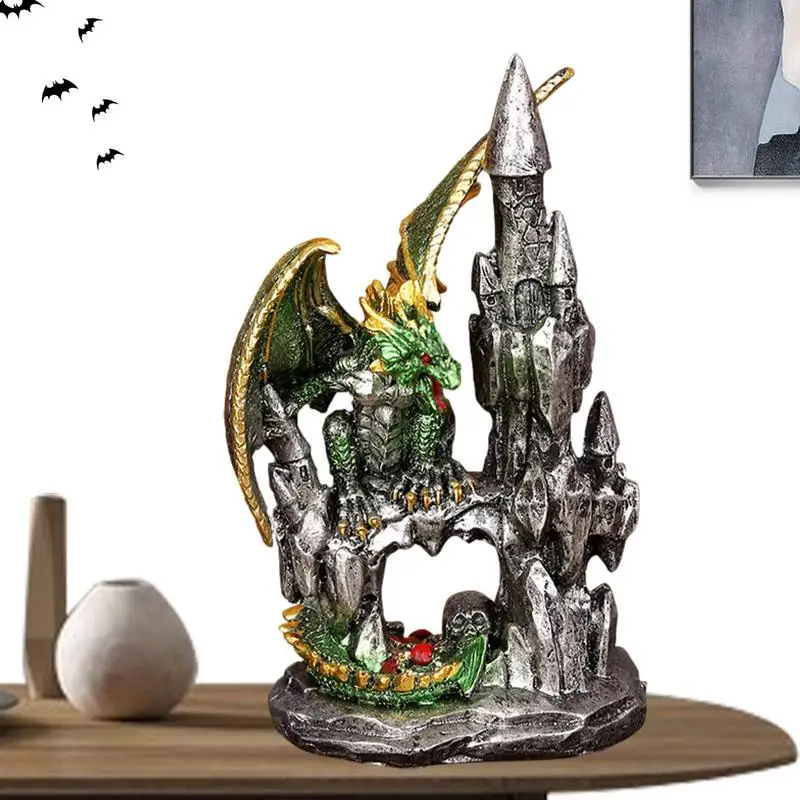 

Dragon Desk Decor Table Dragon Decorations For Desk Collectible Battle Dragon Statue Retro Children's Room Bookshelf Decor