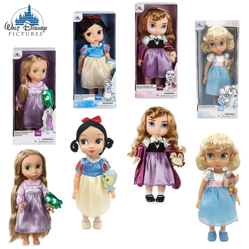 

Disney Anime Figure Salon Doll Rapunzel Sleeping Beauty Cinderella Elsa Anna Action Figures Model Doll Girl Toy Gift