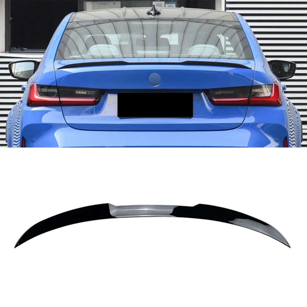 

Черная отделка автомобильного спойлера на крыло заднего багажника для BMW 3 серии G20 320i 325i 330i M3 2019 + автомобильные аксессуары