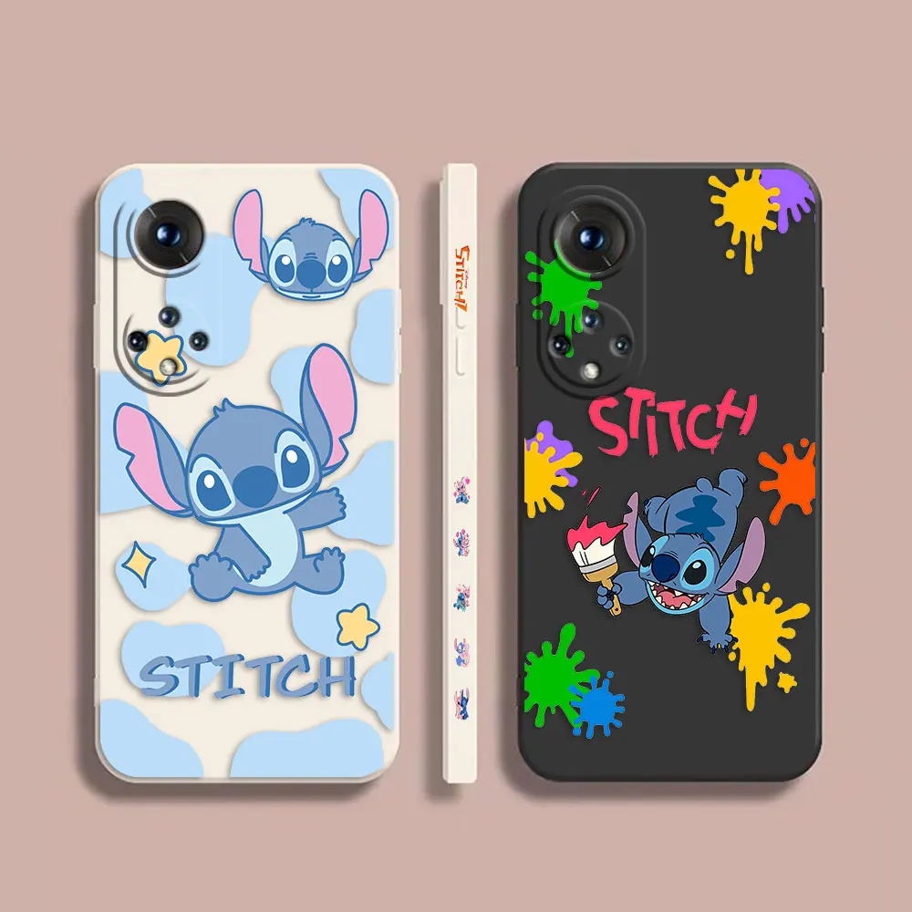 

Case For Honor 8X 9 10 20 30 30S 50 50 60 60 70 80 80 GT SE 5G PRO PLUS Case Cover Funda Cqoue Shell Capa Cute Lilo & Stitch