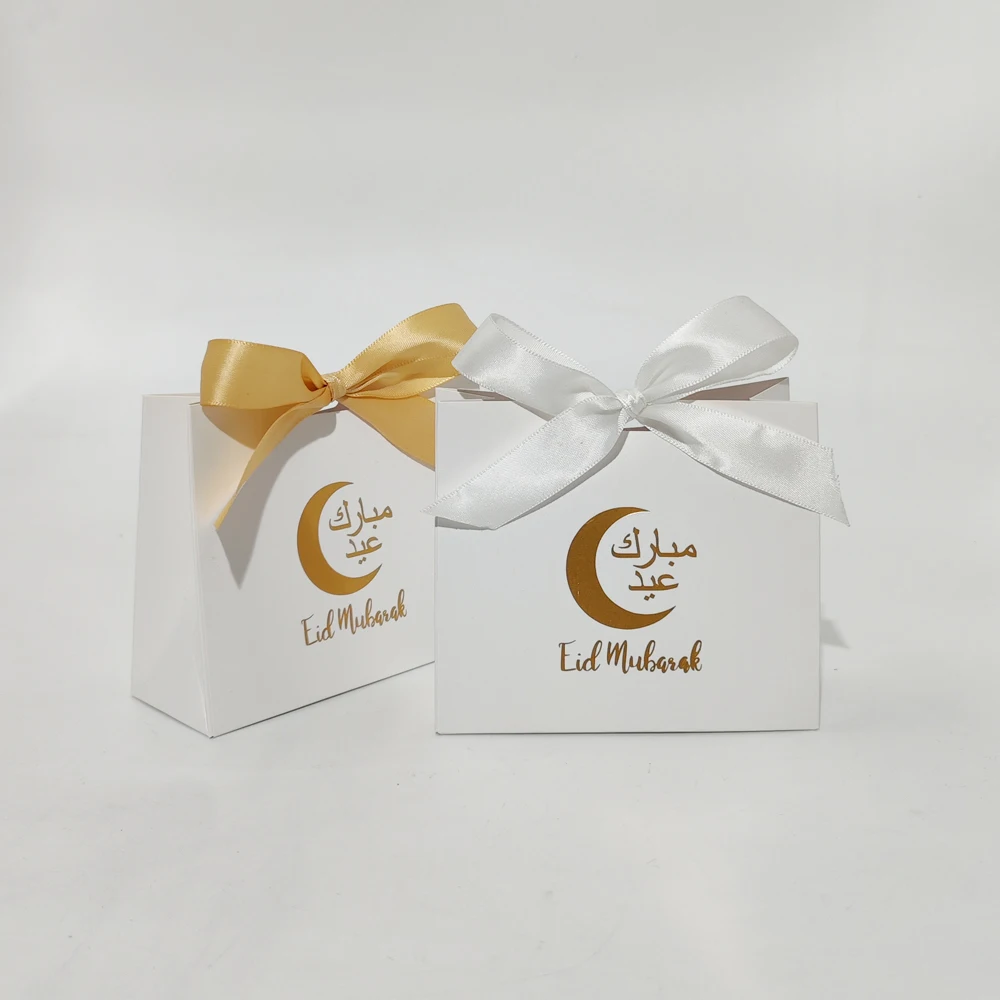 

Белая коробка для конфет Eid Mubarak, Подарочная коробка, пакет, Мусульманский Исламский фестиваль, товары для вечерние, Kareem, печенье, конфеты, упаковка, украшение «сделай сам»