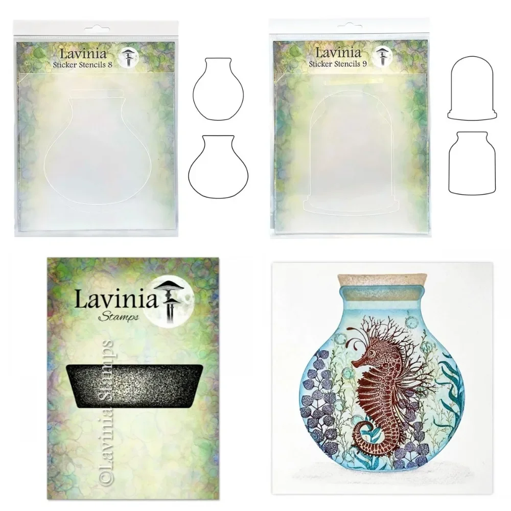 Морские экологические штампы и трафареты для бутылок фотография тиснение шаблон