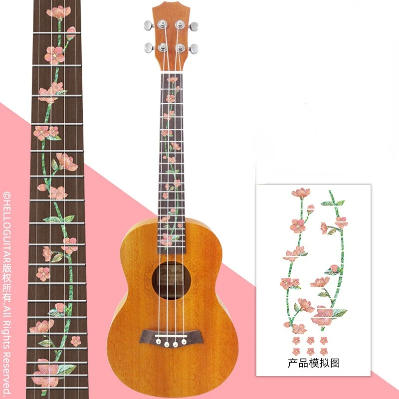 

Guitar Body 23/26inch Ukulele Bass Sticker Decoration Cross Inlay Decals Fretboard Stickers Thin Sticker Guitarra Accessories