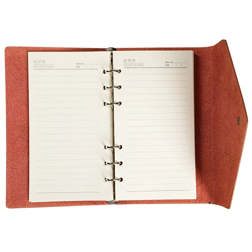 

Diary Planner Notebook Binder Loose Photo Notes Field Diy Journal Notebooks Cover Hard Notepad Mini Travelers Leaf Pocket