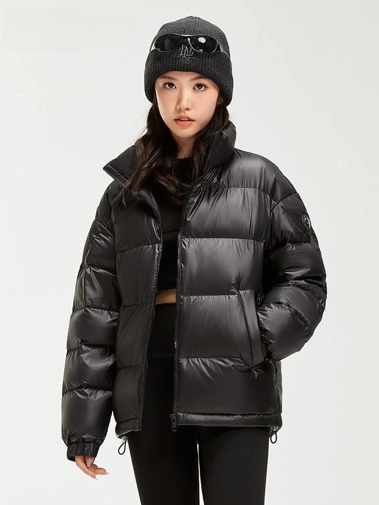 Женский короткий пуховик на утином пуху новая модная универсальная Повседневная