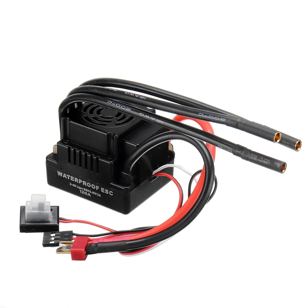 QUANUM 120A бесщеточный ESC T/XT60 штекер с 5 8 V/3A SBEC 2-4S для 1/8 RC автозапчасти - купить по