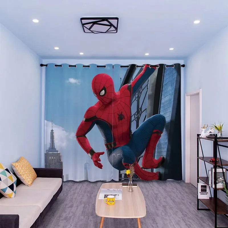 

Disney Spiderman Window Curtains Blackout Curtains for Children's Room Shading Curtain for Living Room Custom Curtains Home Deco