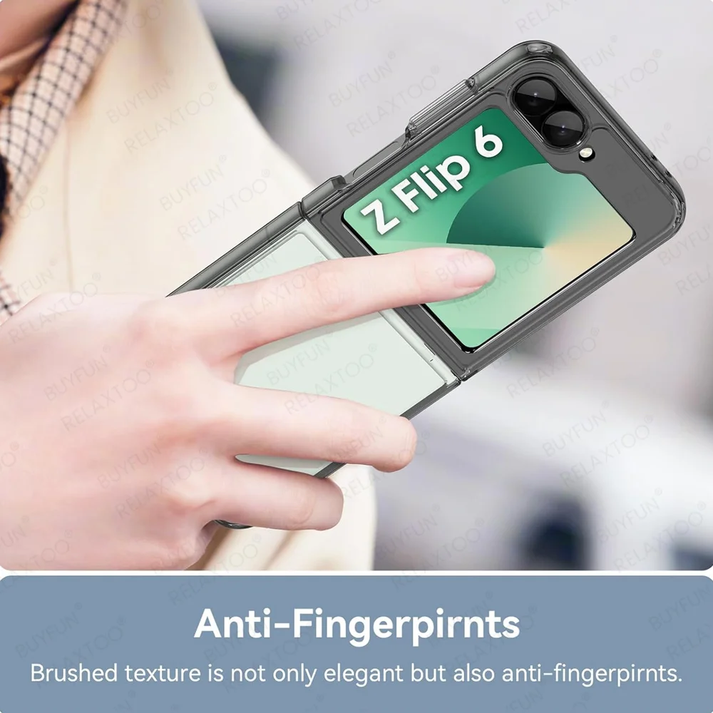 Чехол для Samsung Galaxy Z Flip 6 прозрачный чехол ПК Flip6 ZFlip ZFlip6 5G 2024 противоударный бампер