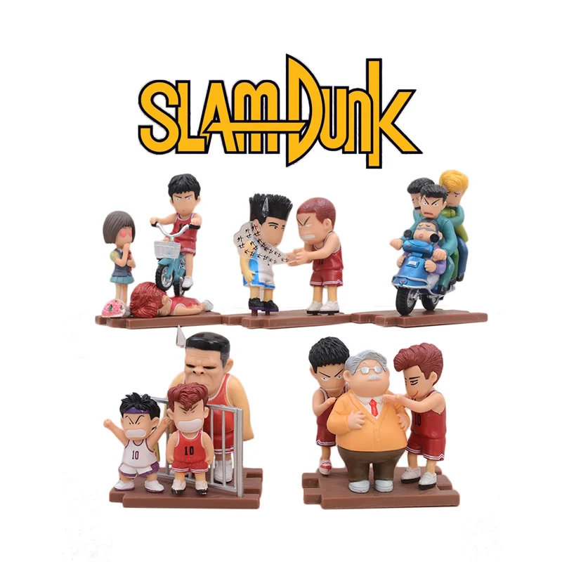 

Anime Slam Dunk Action Figure Basketball Sakuragi Rukawa Maple Haruko Akagi Kawaii Pvc Collectible Model Toys Ornament Doll Gift