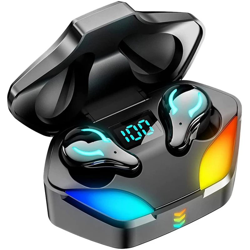 

Tws Gaming Earphone Bluetooth Headphones E-Sports Noise Reduction Sports In-Ear Headset Microphone RGB Lighting